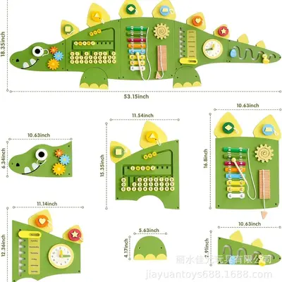 Monläurd Montessori Busy Board Sensory Board Wooden Toy Wall Toy for Boys and Girls 6 Months+