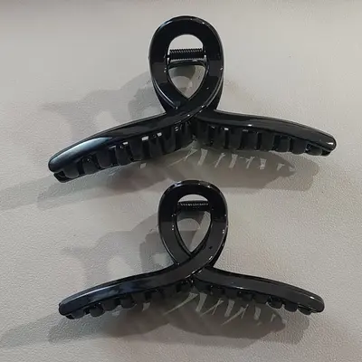 Yüksek Kaliteli PC Parlak Tutacaklı Basit Saç Tokası Kadın Arka Kafa Topuz Saç Tutuşturucusu Büyük Boy Köpekbalığı Klipsi DIY Taban Klipsi - 3