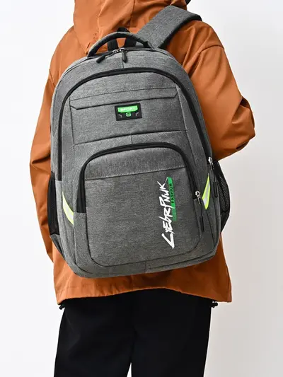 Grenzüberschreitende einfarbige Business-Rucksack Neues Modell großer Kapazität Studenten-Schulrucksack modisch schlicht Outdoor-Reise-Freizeit-Rucksack