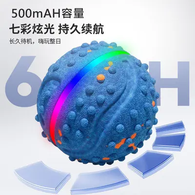 Smart Bouncing Dog Ball, Self-Play Toy, Durable Chew and Teething Ball