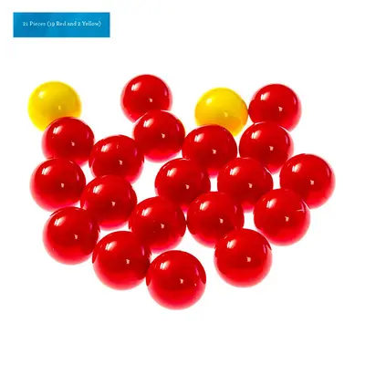 Hippo Desktop Bead Ball Refill Pack, Yellow and Red Beads, 21 Pcs