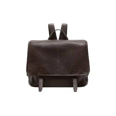 Qiuxin Gegerbtes Lammfell Kuriertasche Horizontal Doppelschulter-Rucksack Große Kapazität Business Commuter Freizeit Rucksack - wie Songka Style - 8