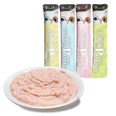 Katzensnack-Streifen mit Huhn, Lachs und Thunfisch, 15 g