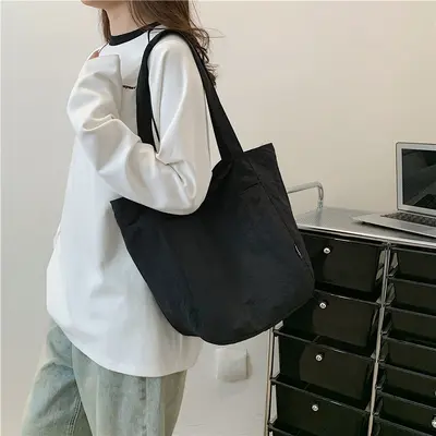 Waterproof Nylon Women's Shoulder Bag, Large Capacity, Casual Design - 7