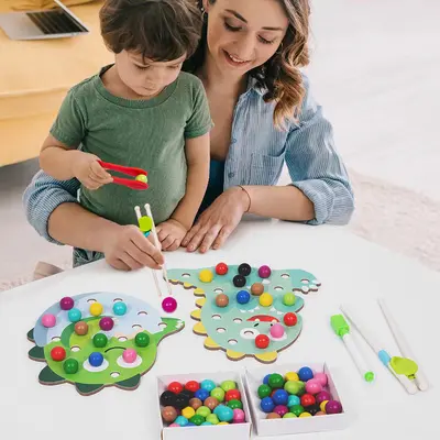 Konzentrationstraining mit Greifperlen für Kinder 3-6 Jahre