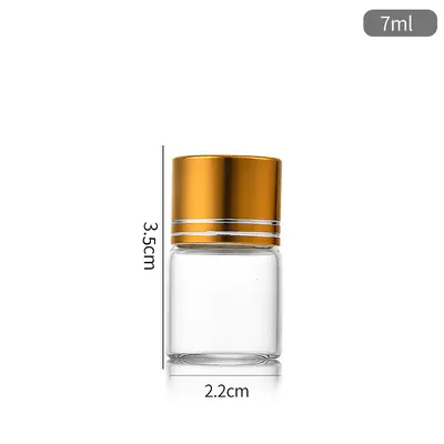 22mm Small Neck Glass Bottle with Cap, Capsule and Wish Bottle for Sub-Packaging - 8