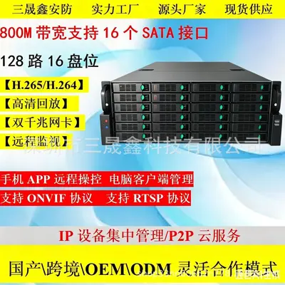 H265 Ağ NVR 128 Kanal 12MP Sabit Disk Video Kaydedici Ses ve Video Gözetim Ana Cihazı - 2