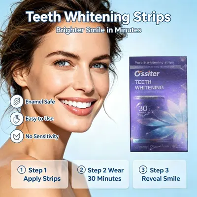 TEETH Whitening Strips Classic Dry Teeth Whitening Strips, No Residue, PAP Non-Peroxide - 4