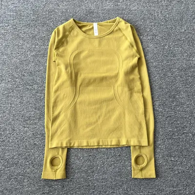Damen Yoga Langarm-T-Shirt Rundhals hochelastisch atmungsaktiv