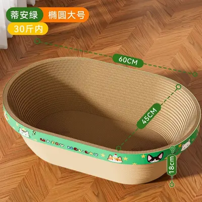 猫抓板加深超大号猫玩具猫窝一体耐磨不掉屑猫抓盆瓦楞纸宠物用品 - 8