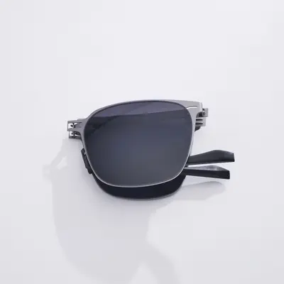 Foldable Unisex Sunglasses, Minimalist Industrial Style - 1
