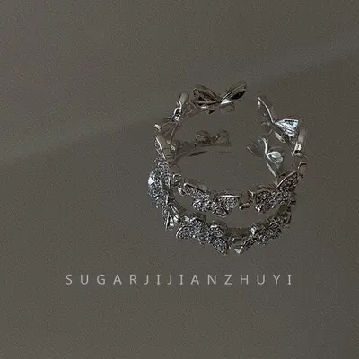 Mikro zirkon yüzük, ayarlanabilir çift katmanlı - 9