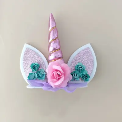 Unicorn Pasta Kek Süsü, Karikatür Hayvan Temalı Doğum Günü Parti Dekorasyonu - 12