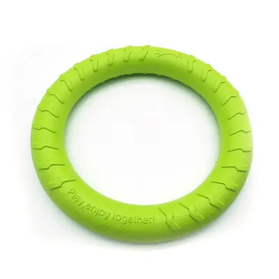 Large Dog Toy Ring Frisbee with Tug Ring, Chew-Resistant - 7