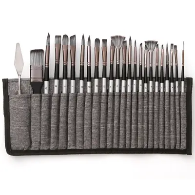 24-piece brush set for canvas, oil and watercolor - 6