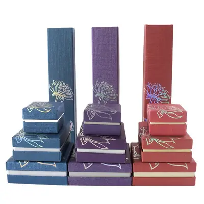 Karton-Schmuckset Gold und Silber Verpackungs-Lagerkiste Box Armband Armband Ring Halskette Halskette Ohrringe Ring Geschenkbox - 4