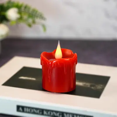 Battery-Powered Tear-Effect Candle Light for Spa and Meditation Decor - 12