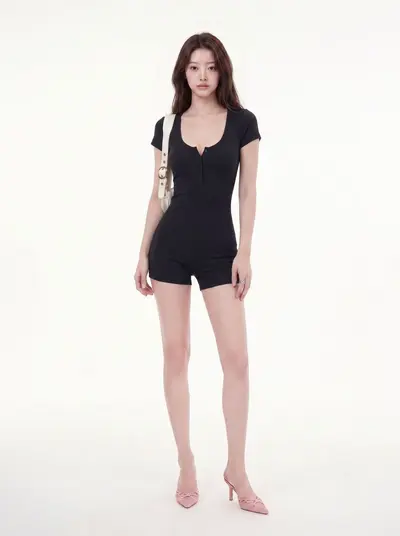 普拉提瑜伽服连体衣修身一体式孕妇瑜伽服高弹力纯色运动健身服女 - 9