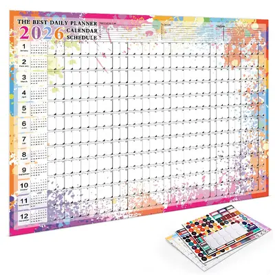 2026 Full-Year English Wall Calendar Minimalist Planner - 7