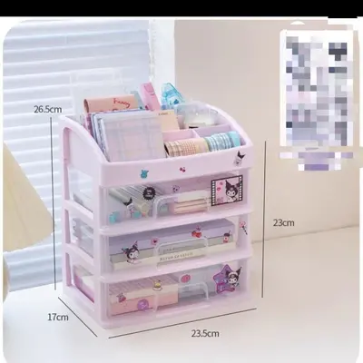 Desktop storage box with drawers for office and cosmetics - 8