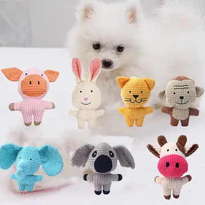 Plush Squeaky Vegetable, Fruit and Animal Dog Toy, Chew-Resistant - 5
