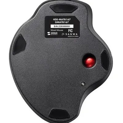 SANWA SUPPLY Nova Ergonomische Trackball-Maus GMATB167