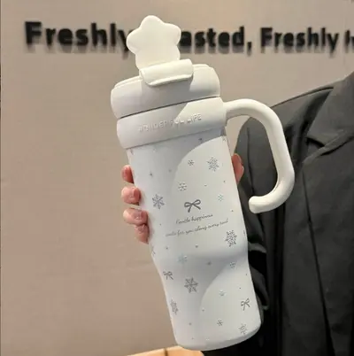 Cross-border 316 Stainless Steel Insulated Tumbler with Handle, Thermal and Cold-Insulating Straw Cup, Outdoor Large Capacity Ice-Proof Water Cup - 10