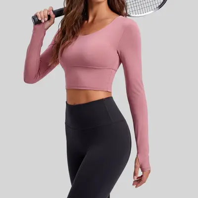 Juyitang Women's Yoga Set, Open Back, Padded-Bra-Free - 13