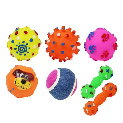 Haustier Welpen Hundespielzeug Ball quietschend Zahnpflege bissfest Training Teddy Bichon Welpe Katzenspielzeug Haustierbedarf Hundekauspielzeug