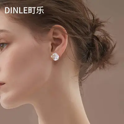 S925 Silver Camellia Earrings, elegant and versatile