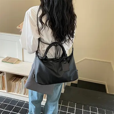 Damen-Schultertasche mit großem Fassungsvermögen, schlichte Pendler-Umhängetasche