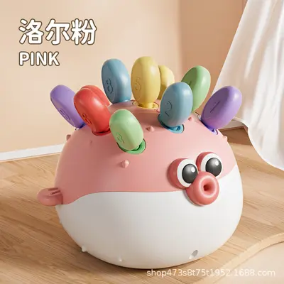 Pufferfish Plug-In Toy for Ages 1-3, Fine Motor and Color Matching - 8