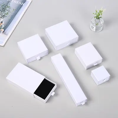 Drawer Jewelry Box Earring Stud Packaging Carton Ring Earring Box Can Add Logo Necklace Box - 7
