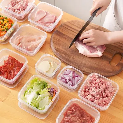 Refrigerator Fresh-keeping Box Freezer Food Portioning Food-grade Storage Box Sealed with Lid Frozen Meat Dividing Compartment Cold Storage Portioning Small Box - 4