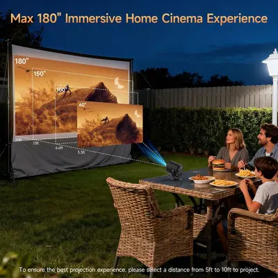 Mini Projector 720P with Screen Mirroring, Five Colors