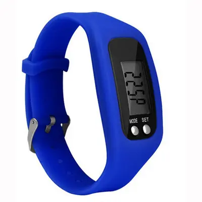 Silicone Digital Pedometer Bracelet Watch with Multifunction LED Display - 12
