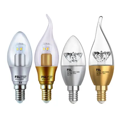FSL LED Ampul E14 Küçük Duy 6.5W, Mum Uçlu Kristal Avize Ampulü - 6
