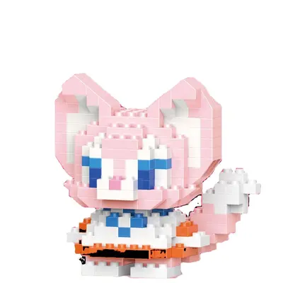 Strawberry Bear Lina Figure, Compatible with LEGO-Style Building Blocks - 6