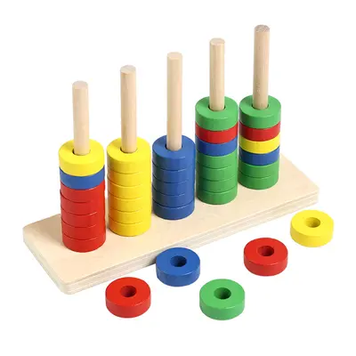 Çocuk renk sıralama oyuncağı, 4 renk, 3-6 yaş, Montessori - 6