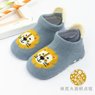 3D-Cartoon-Babysocken mit Silikonpunkten, Niedrigschnitt - 12