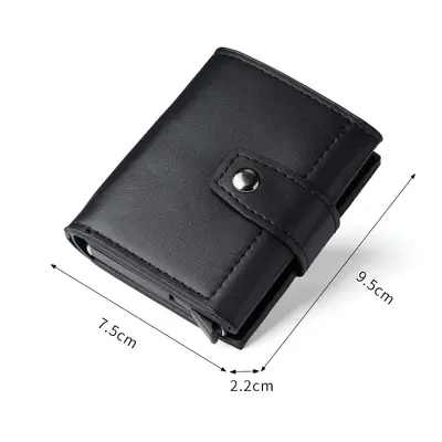 Large Capacity Men's Card Holder with Automatic Pop-Up Card Slots - 6