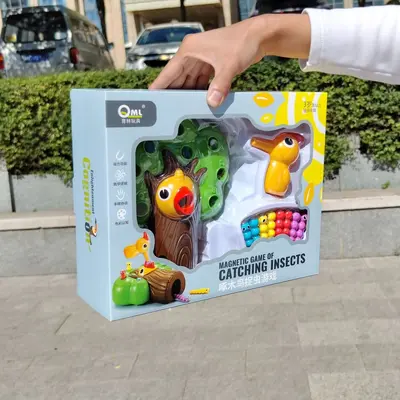 Woodpecker Bug Catching Game, Magnetic Concentration Toy for Kids