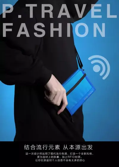 Pasaport çantası RFID korumalı, hafif, dayanıklı - 6