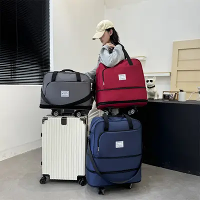 Expandable travel bag, large capacity airline luggage - 5