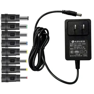 12V evrensel güç adaptörü 8 fiş türü
