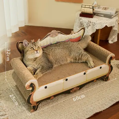 Large Vertical Cat Scratching Board with Cat Bed, Non-Shedding - 7