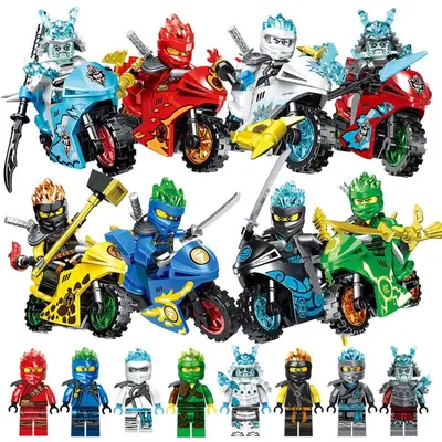 Ninja Yapı Blokları Altın Motosiklet, 6-14 Yaş Çocuklar İçin - 8