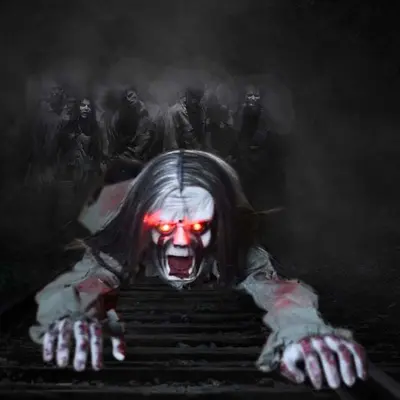 Halloween Motion-Sensor Electric Crawling Ghost Decoration