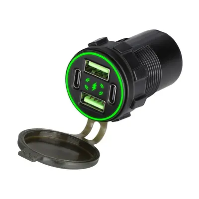 Motorrad-QC-Dual-USB-Ladeanschluss mit PD-Schnittstelle, Tuning-Schnellladung, wasserdicht, 24V/12V, Smartphone-Ladegerät - 8