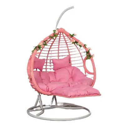 Rattan Hanging Basket Swing Chair for Balcony and Garden